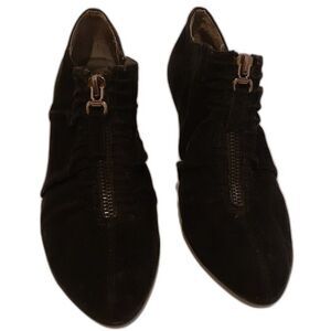 Aerosoles Jalapeno Black Suede Leather Ankle Boots Pointed Toe Size 6M